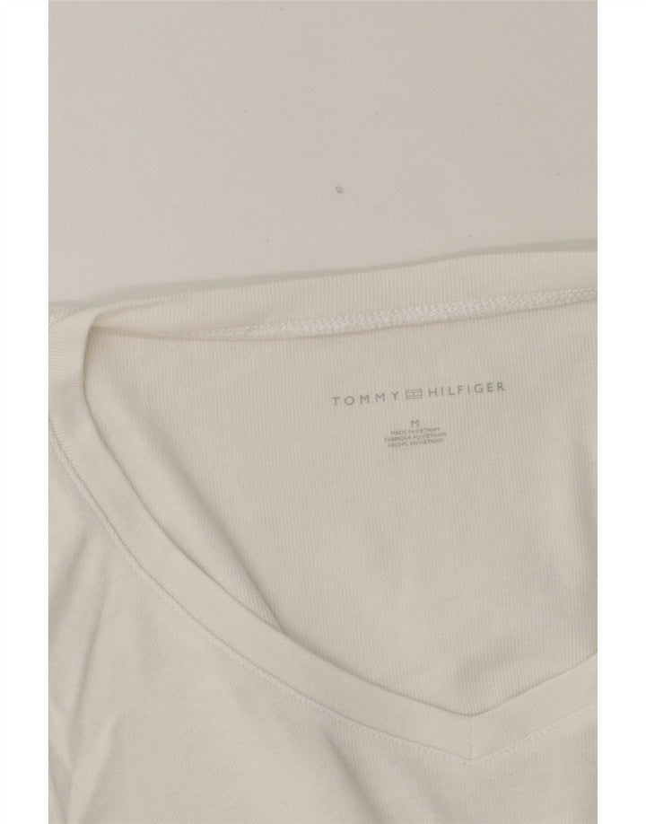 TOMMY HILFIGER Womens Top Long Sleeve UK 14 Medium White Vintage Tommy Hilfiger and Second-Hand Tommy Hilfiger from Messina Hembry 