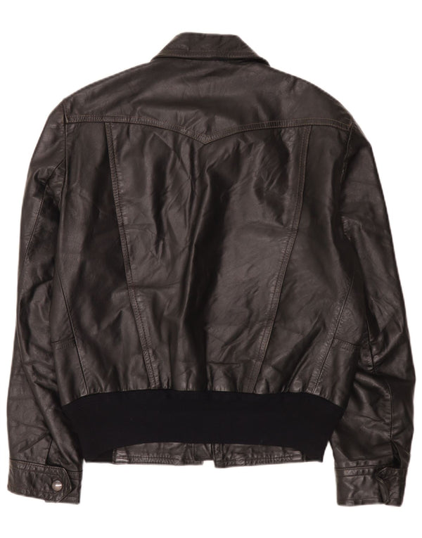 Fibok Herren Lederjacke IT 54 2XL Schwarz