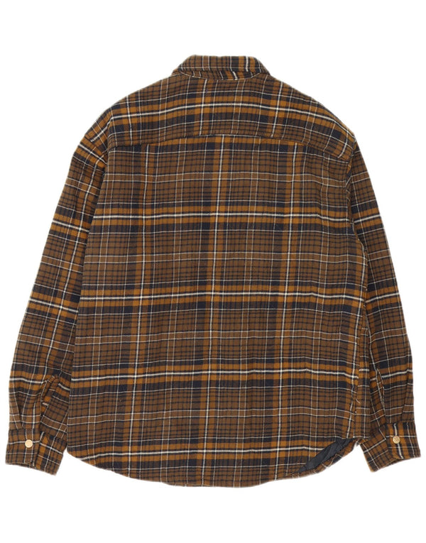 Jack & Jones Herren-Lumberjack-Flanellhemd, groß, braun kariert, Baumwolle