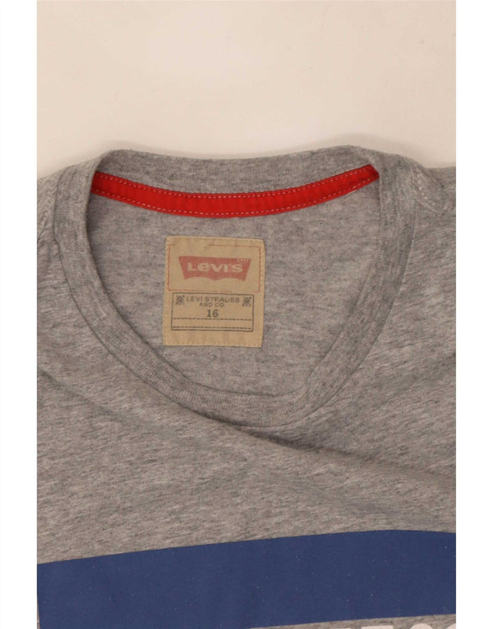 Levi's Jungen T-Shirt mit Grafik, 15–16 Jahre, grau meliert