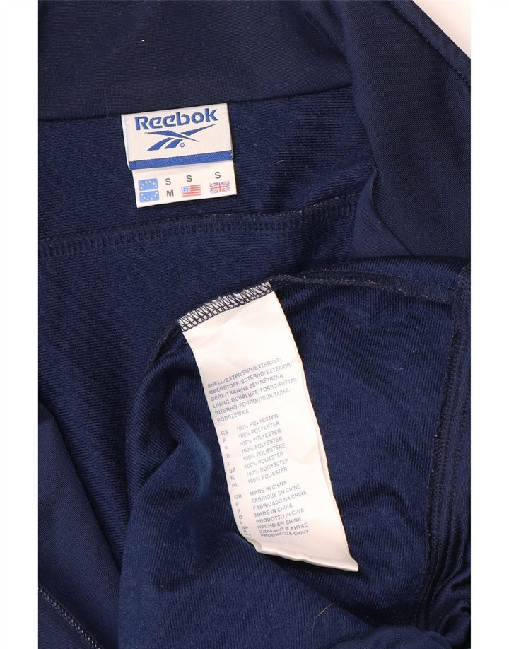 REEBOK Herren-Trainingsanzug mit lockerer Passform, Oberteil, Jacke, Größe S, Marineblau, Polyester