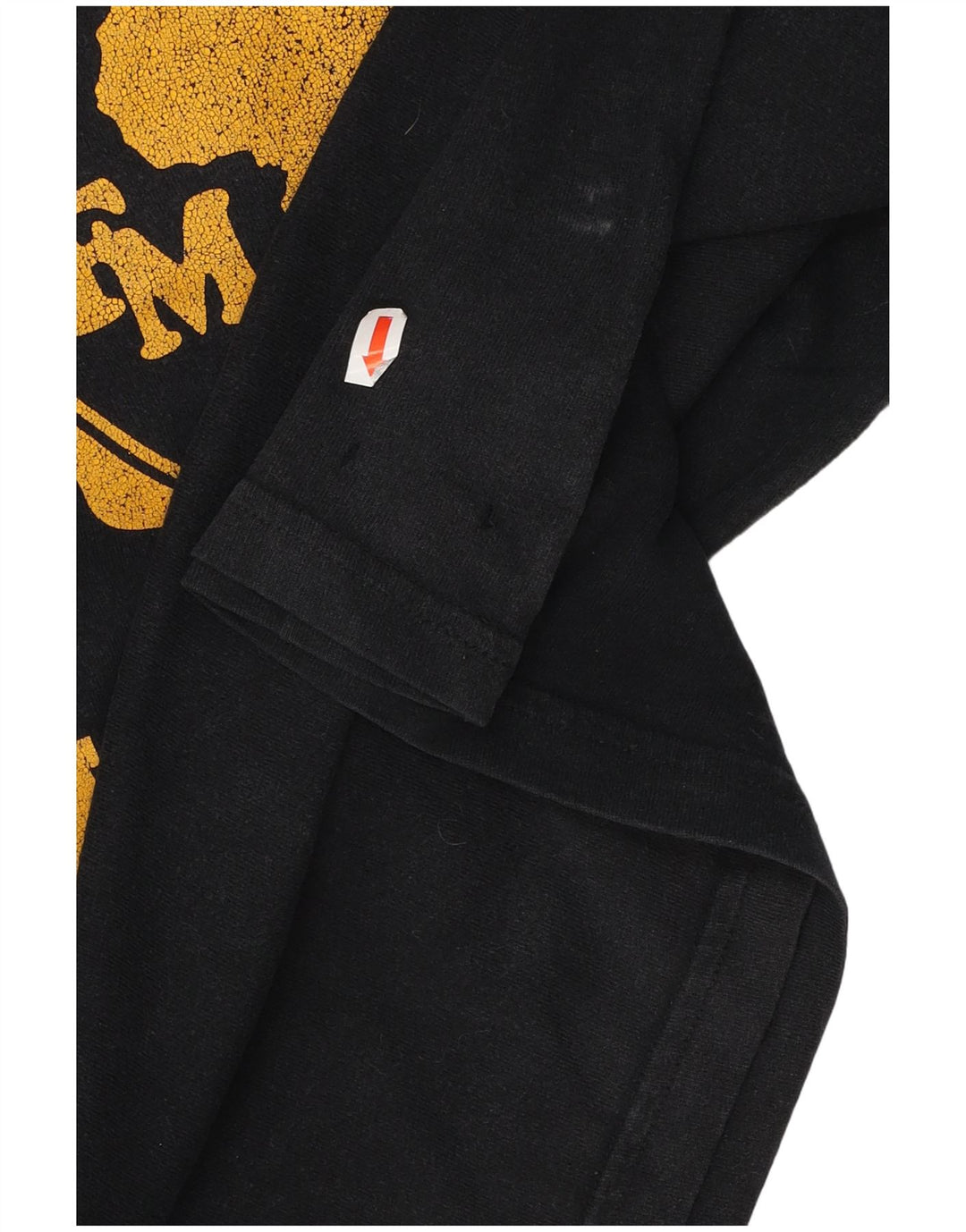 FRANKLIN & MARSHALL Mens Graphic T-Shirt Long Sleeve Large Black Cotton