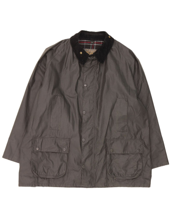 Polbot Herrenjacke aus gewachster Baumwolle, UK 42 XL, Schwarz