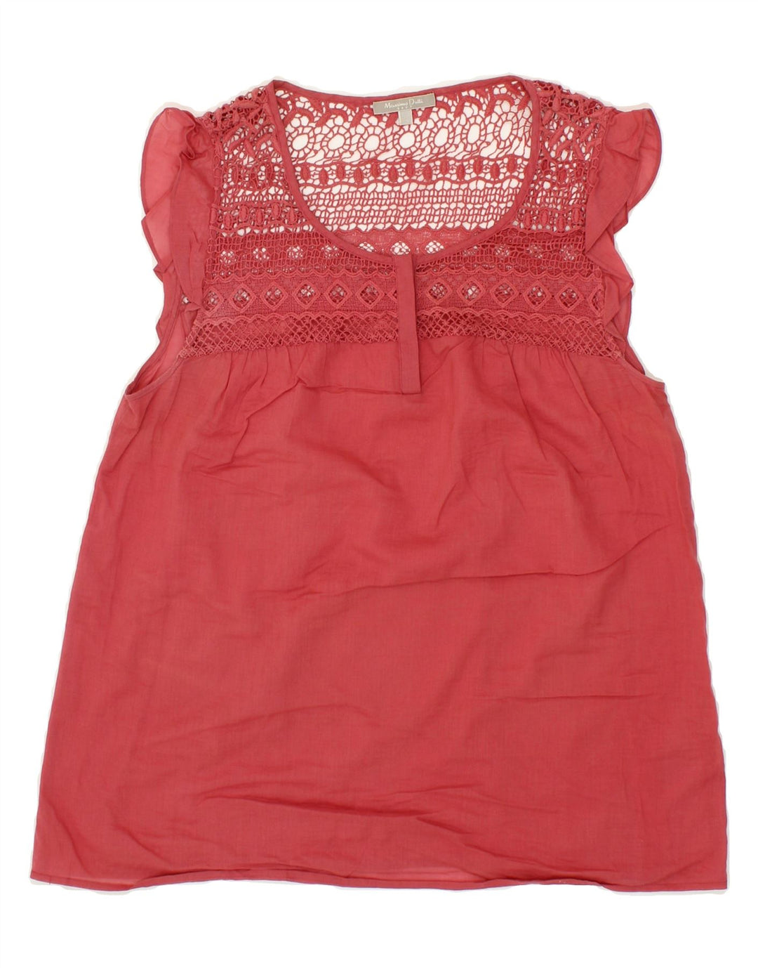 MASSIMO DUTTI Womens Sleeveless Blouse Top UK 12 Medium Red Vintage Massimo Dutti and Second-Hand Massimo Dutti from Messina Hembry 