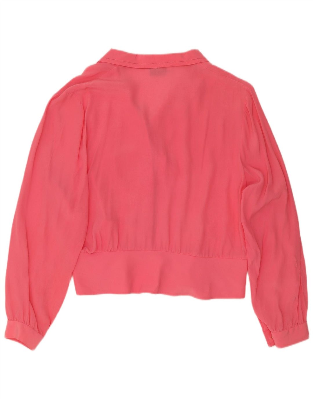 Nostalghia Damen Hemdbluse IT 45 Große rosa Seide