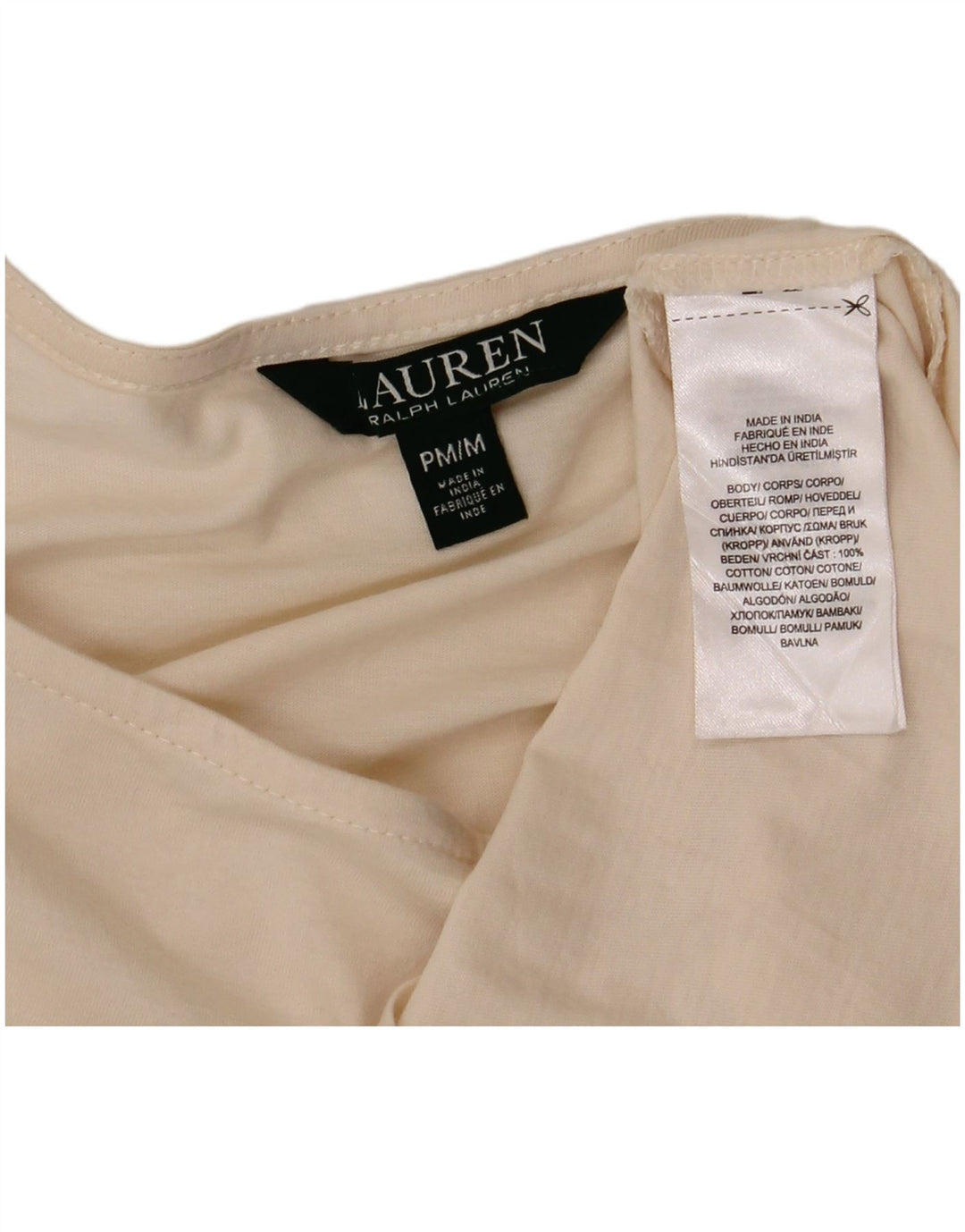 Ralph Lauren Damen-Top, 3/4-Ärmel, UK-Größe 14, mittelgrau, aus Baumwolle