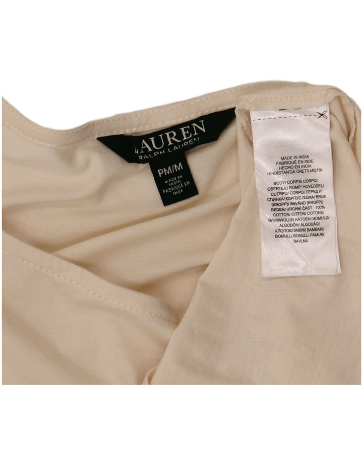 Ralph Lauren Damen-Top, 3/4-Ärmel, UK-Größe 14, mittelgrau, aus Baumwolle