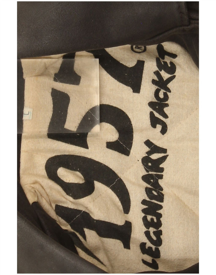 Legendäre Jacke 1957 Damen Lederjacke UK 16 Large Braun