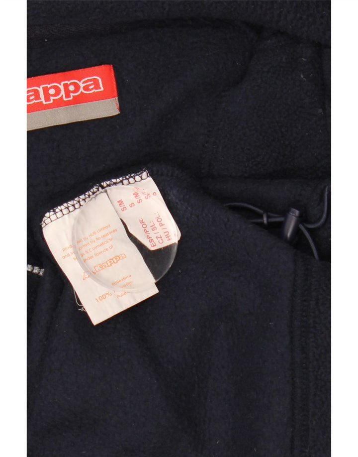 KAPPA Herren-Fleecepullover mit Reißverschluss am Hals, Größe S, Marineblau, Polyester