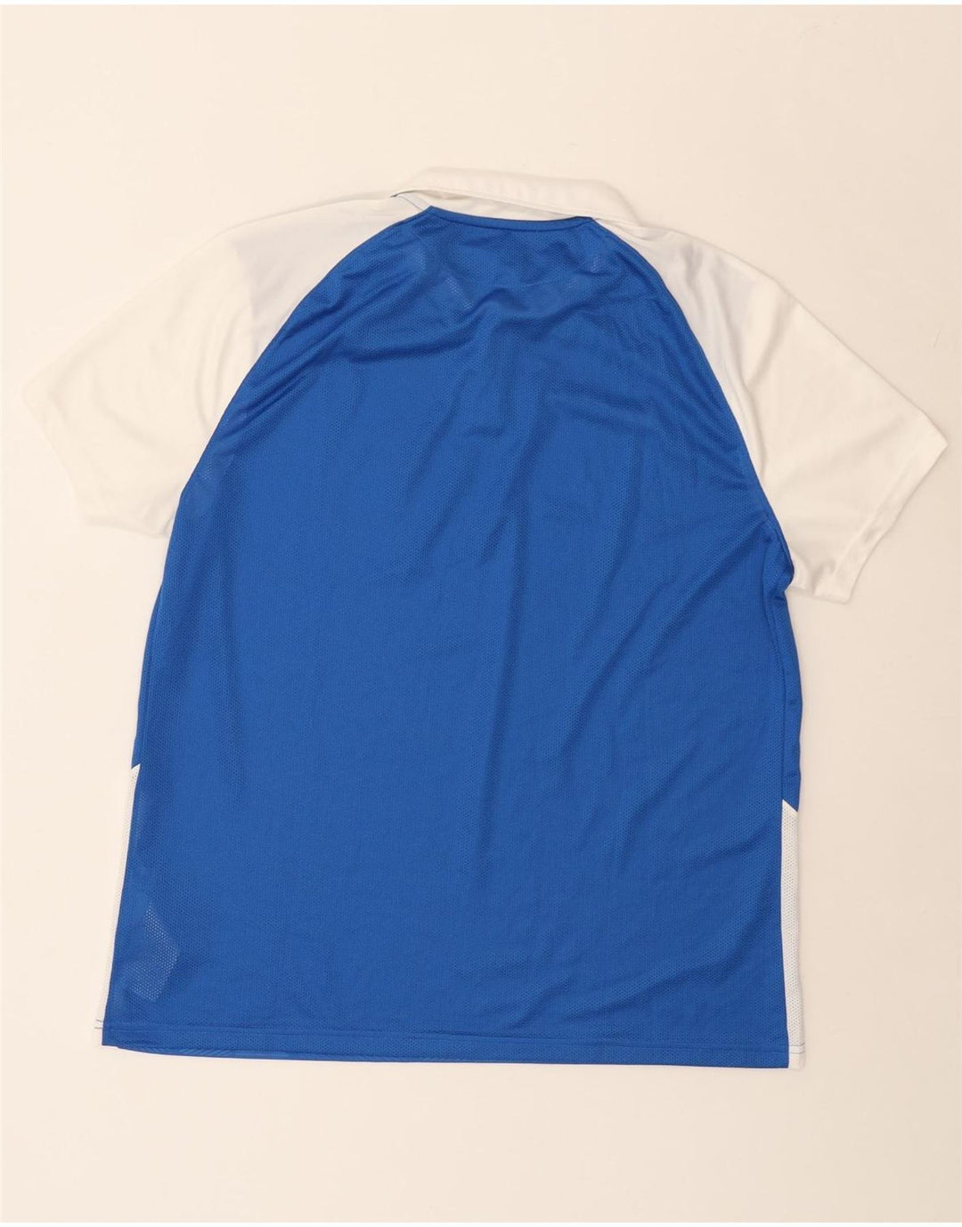 NIKE Herren-Poloshirt XL, blaues Colourblock-Polyester