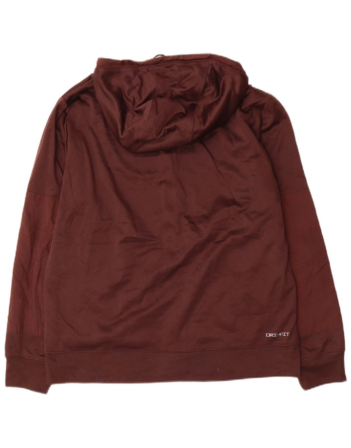 NIKE Herren Dri Fit Kapuzenpullover mit Reißverschluss, groß, braun, Polyester