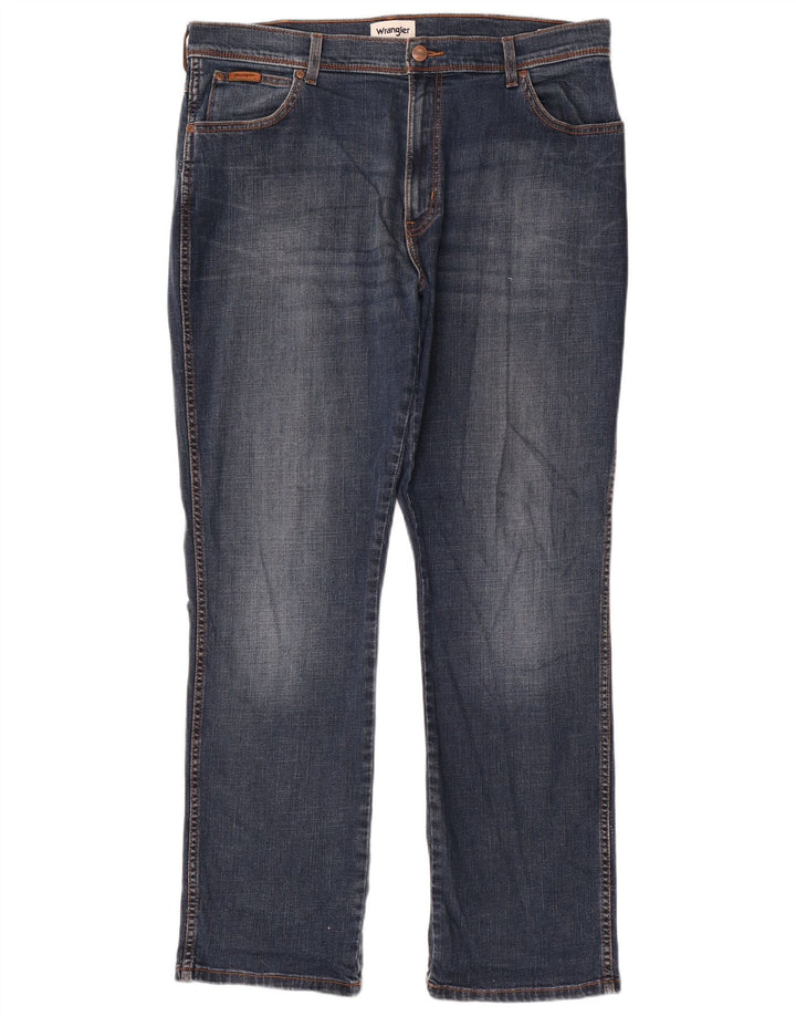 Wrangler Herren Texas Straight Jeans W38 L32 Blaue Baumwolle