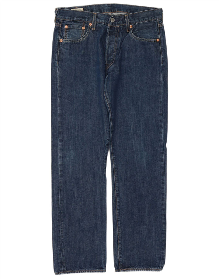 Levi's Herren 501 Straight Jeans W30 L28 Blaue Baumwolle