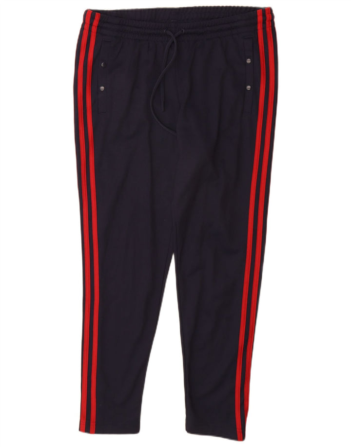 Adidas Damen-Trainingshose UK 12/14 Medium Marineblau Polyester