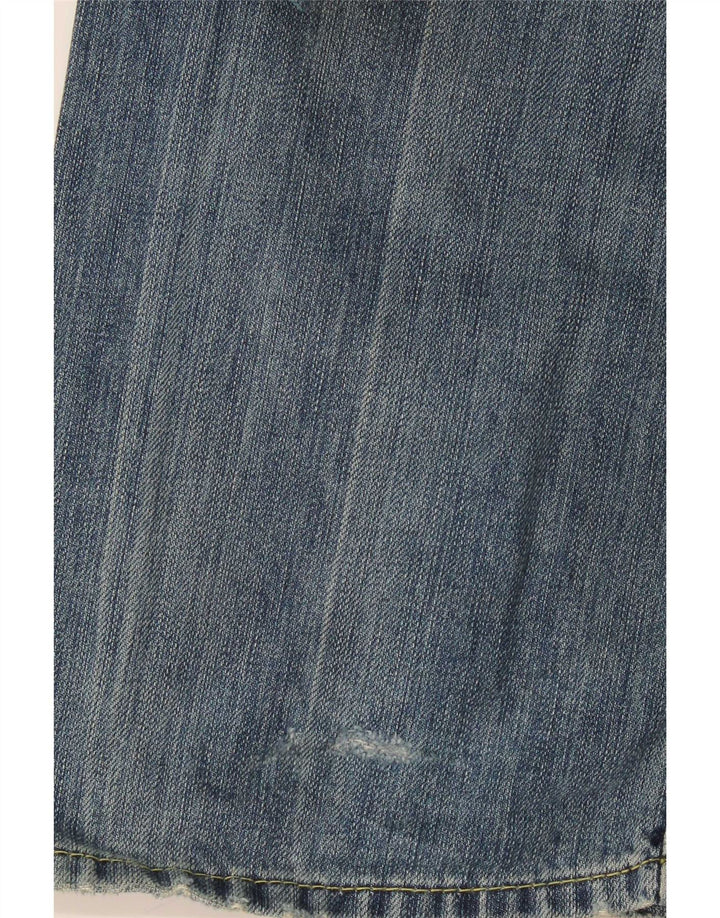 Armani Damen-Jeans mit weitem Bein, W29, L32, blaue Baumwolle