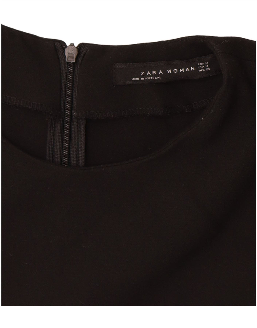 ZARA Damen Ärmelloses Etuikleid UK 12 Medium Schwarz