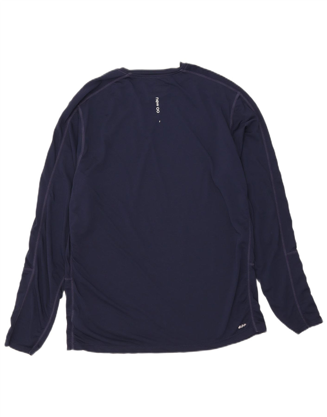 New Balance Herren Grafik-Top, langärmelig, groß, Marineblau, Polyester