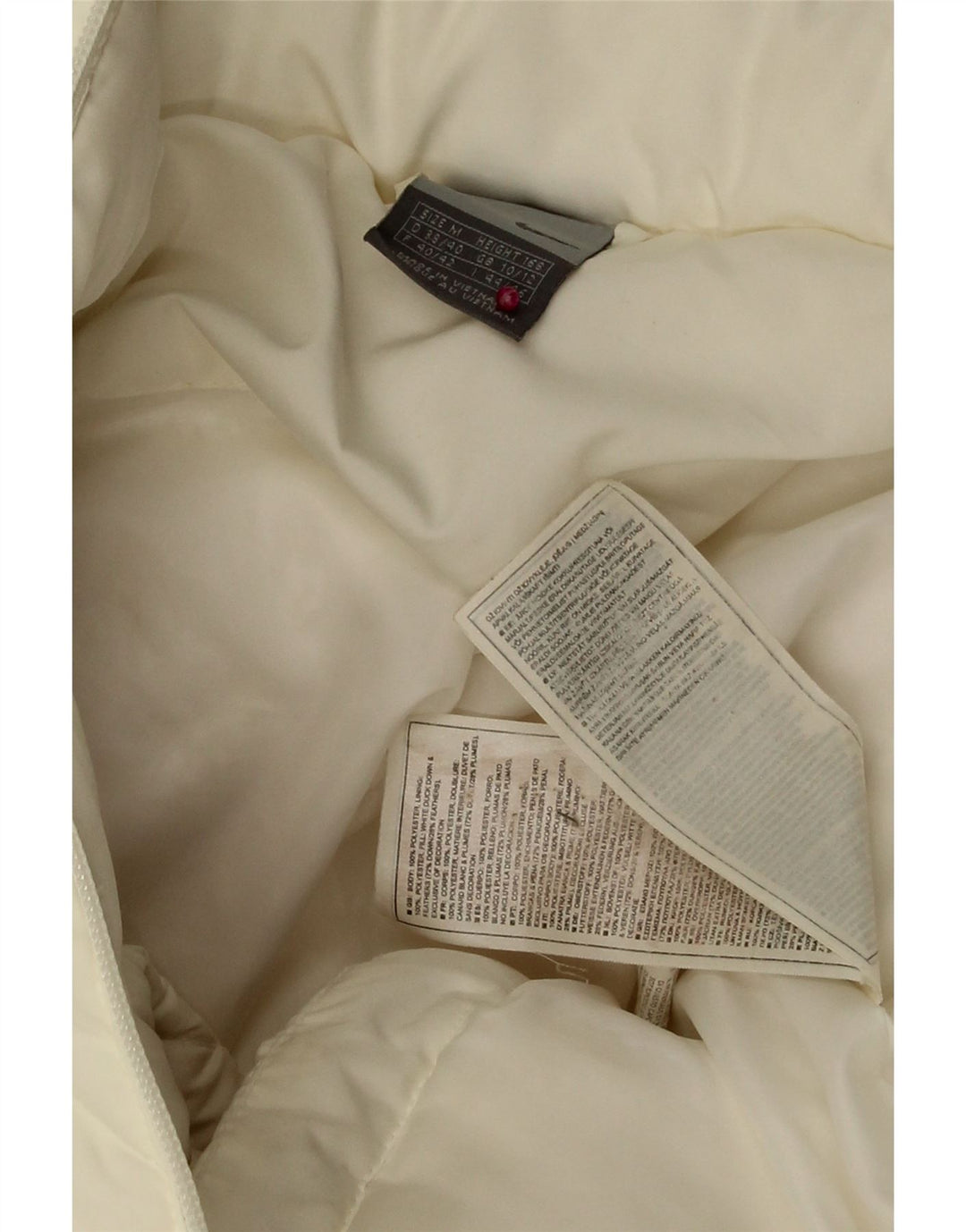 NIKE Womens Hooded Padded Jacket UK 10/12 Medium White Polyester