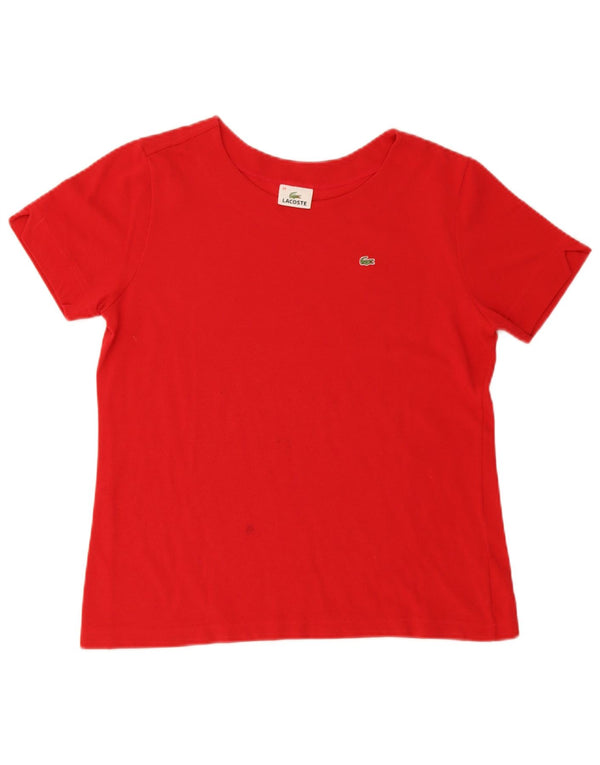 LACOSTE Damen T-Shirt Top Größe 44 Large Rot