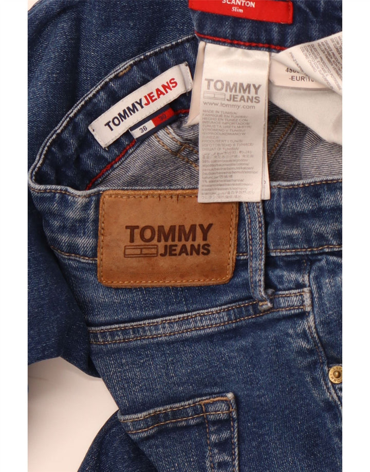 TOMMY HILFIGER Herren Scanton Slim Jeans W36 L30 Blaue Baumwolle