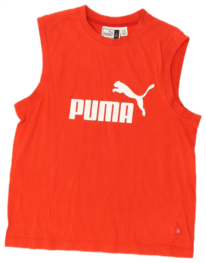 Puma Herren Graphic Vest Top Große rote Baumwolle