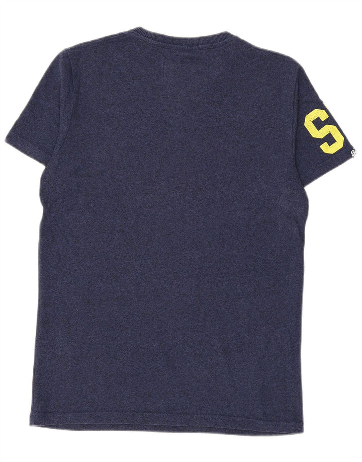 SUPERDRY Herren-T-Shirt mit Grafik, mittelmarineblaue Baumwolle