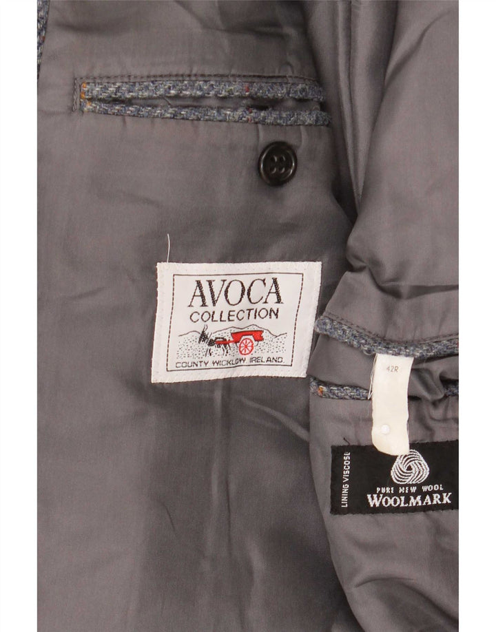 Avoca Herren-Blazerjacke mit 3 Knöpfen, UK 42, XL, graue Wolle