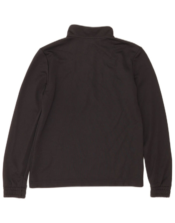 Adidas Jungen Aeroready Zip Neck Sweatshirt Pullover 11-12 Jahre Schwarz