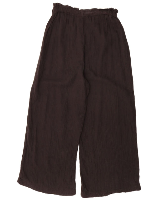 Topshop Damen Petite Freizeithose mit weitem Bein, Größe S, W27, L29, Schwarz, Baumwolle