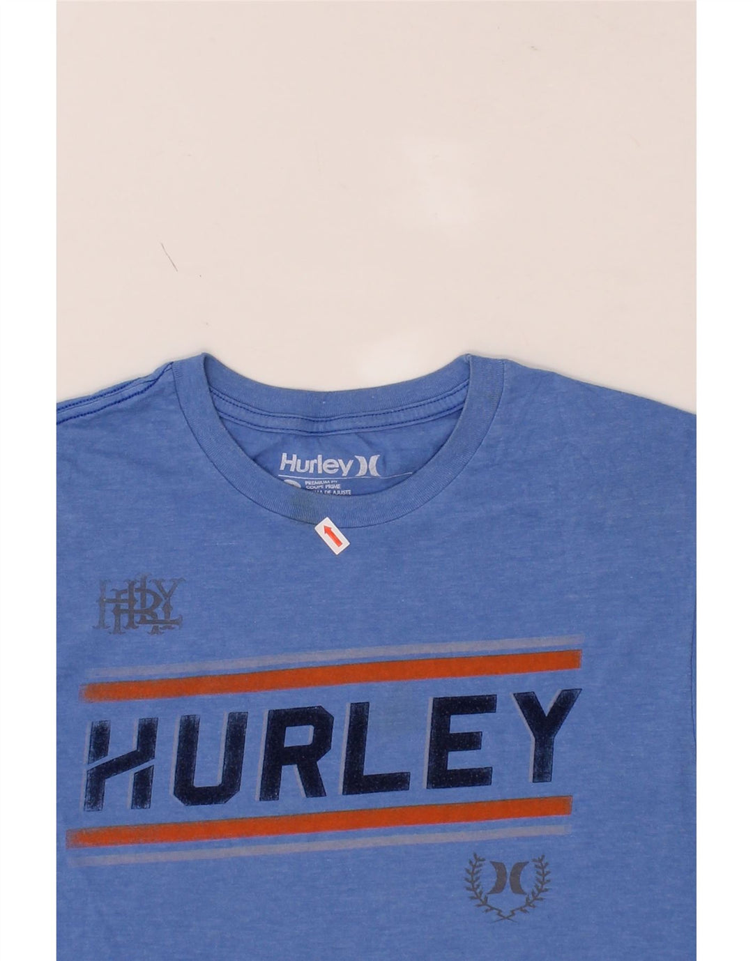 HURLEY Mens Premium Fit Graphic T-Shirt Top Medium Blue Cotton Vintage Hurley and Second-Hand Hurley from Messina Hembry 