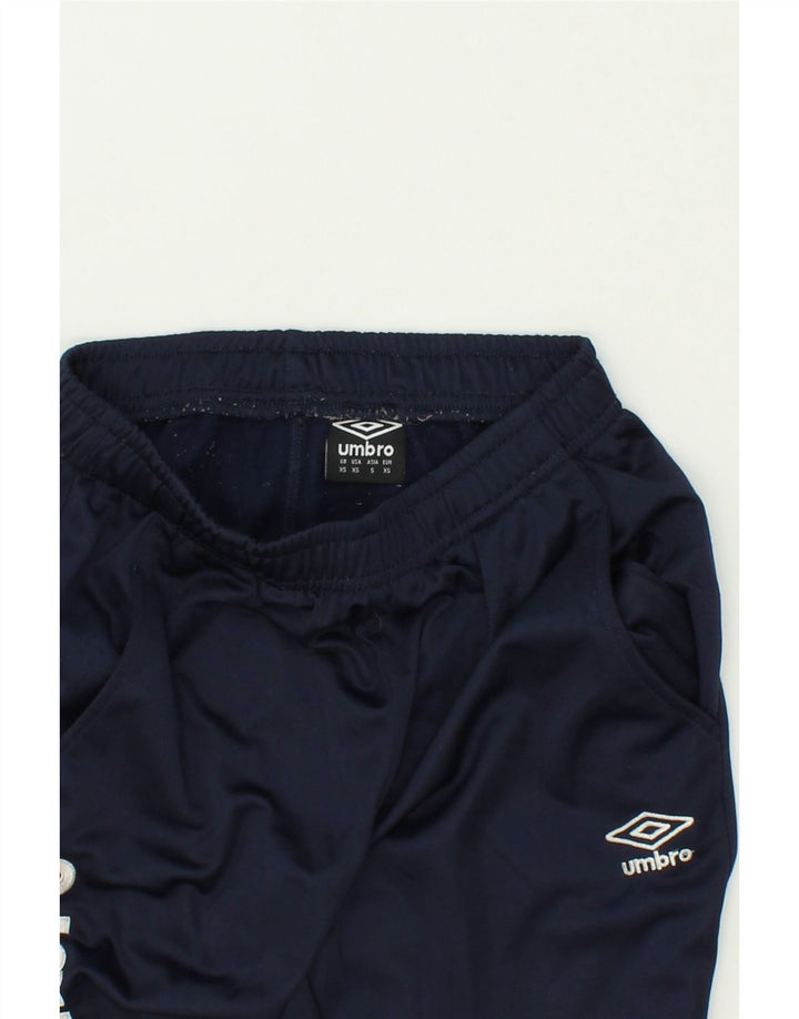 UMBRO Mens Graphic Tracksuit Trousers XS Navy Blue Polyester Vintage Umbro and Second-Hand Umbro from Messina Hembry 