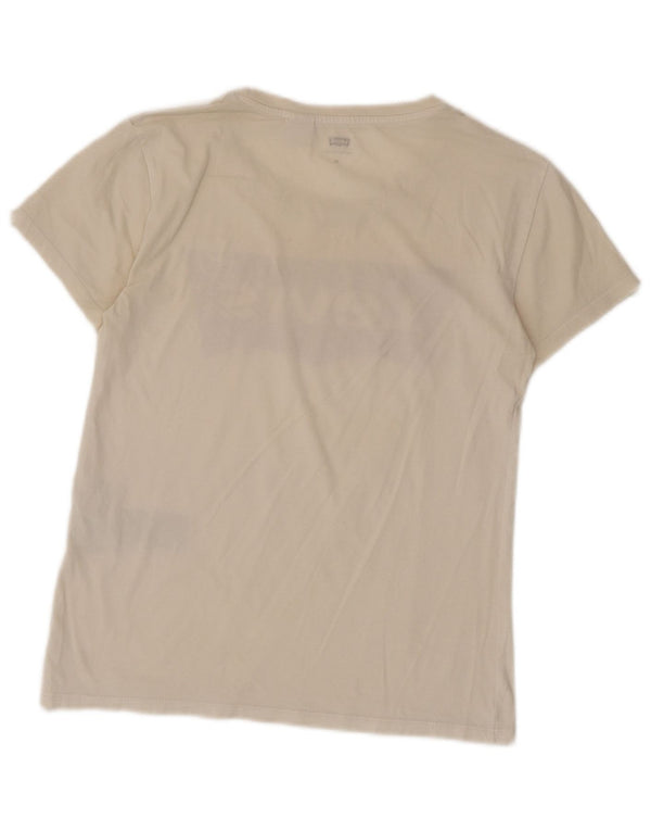 Levi's Damen-T-Shirt mit Grafik, UK 6 XS, weiße Baumwolle