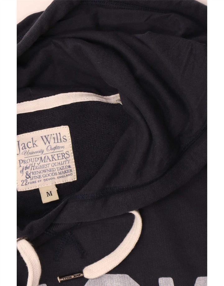 Jack Wills Herren-Kapuzenpullover mit Grafik, mittelgroß, marineblau, Baumwolle