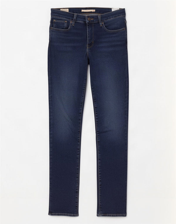 Levi's Damen 712 Slim Jeans W28 L30 Marineblau Baumwolle