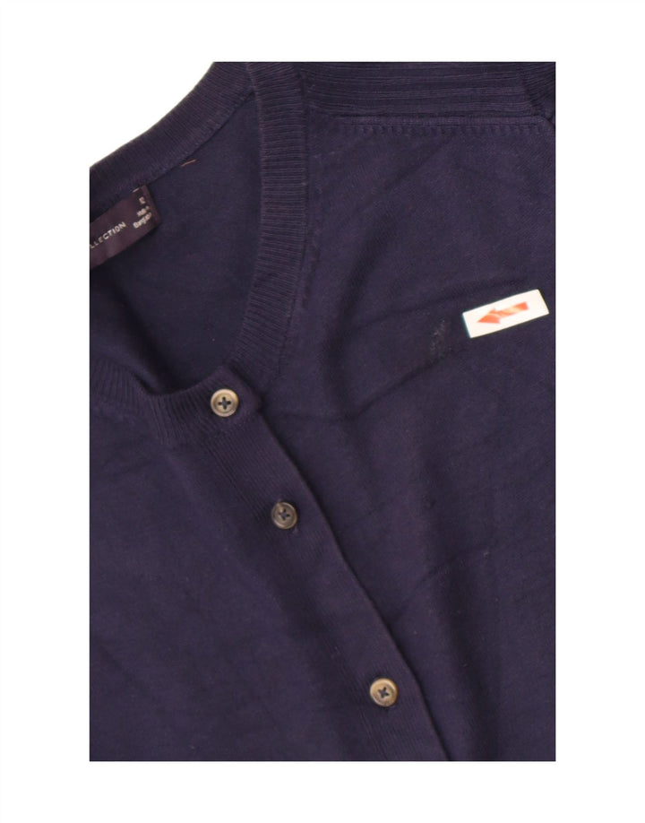 Marks & Spencer Damen-Cardigan-Pullover UK 12 Mittelmarineblaue Viskose