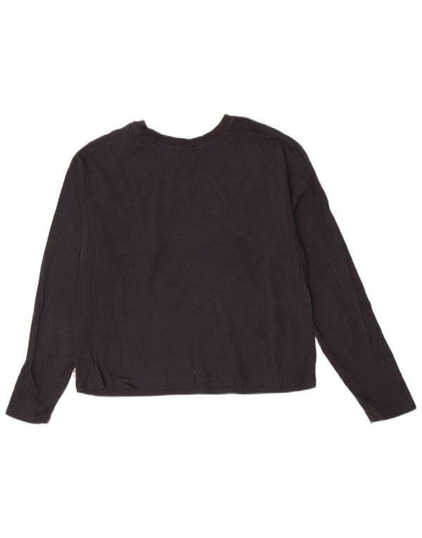 Levi's Mädchen Crop Graphic Top Langarm 15–16 Jahre marineblaue Baumwolle