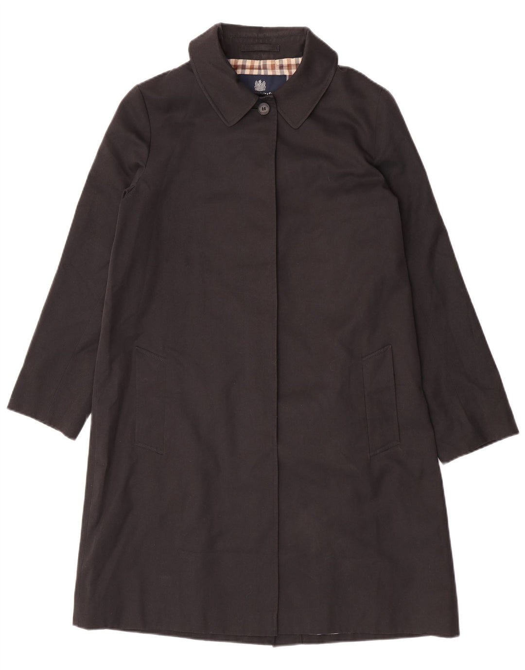 Aquascutum Damenmantel UK 14 Large Schwarz Polyester