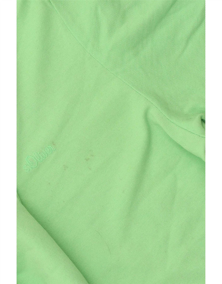 S.Oliver Herren-Poloshirt mit normaler Passform, großes grünes Polyester