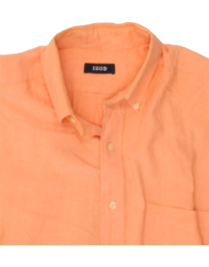 IZOD Mens Short Sleeve Shirt XL Yellow Vintage Izod and Second-Hand Izod from Messina Hembry 