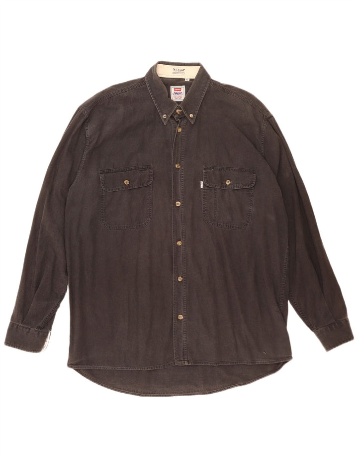 Levi's Herrenhemd XL aus schwarzer Baumwolle