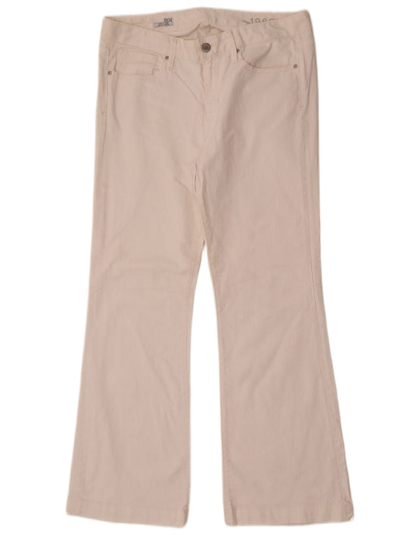 Gap Damen Bootcut Jeans US 12 Large W31 L31 Weiße Baumwolle