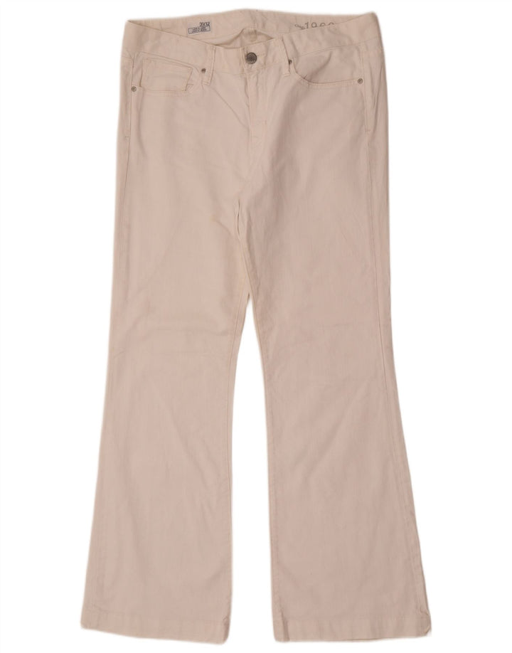 Gap Damen Bootcut Jeans US 12 Large W31 L31 Weiße Baumwolle