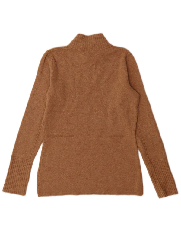 Marks & Spencer Damen Rollkragenpullover Pullover UK 6 XS Braun Polyamid