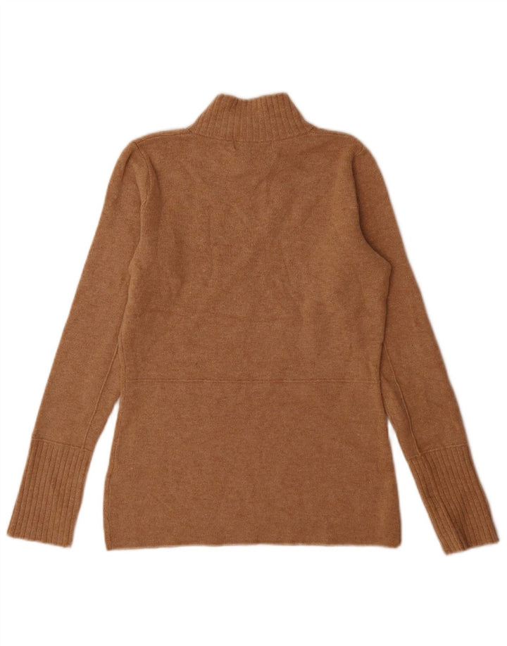 Marks & Spencer Damen Rollkragenpullover Pullover UK 6 XS Braun Polyamid