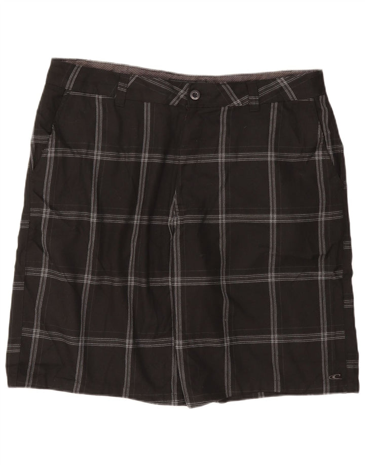 O'Neill Herren Chinoshorts W38 XL Schwarz kariertes Polyester
