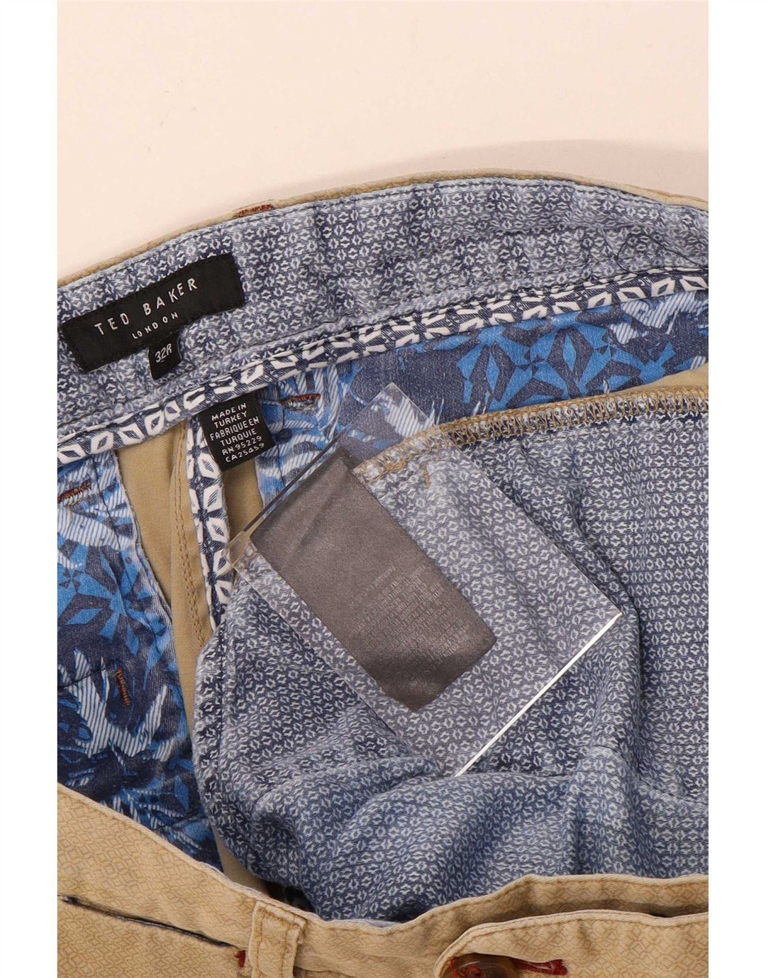 Ted Baker Herren-Chinoshorts, W32, mittelbeige Baumwolle
