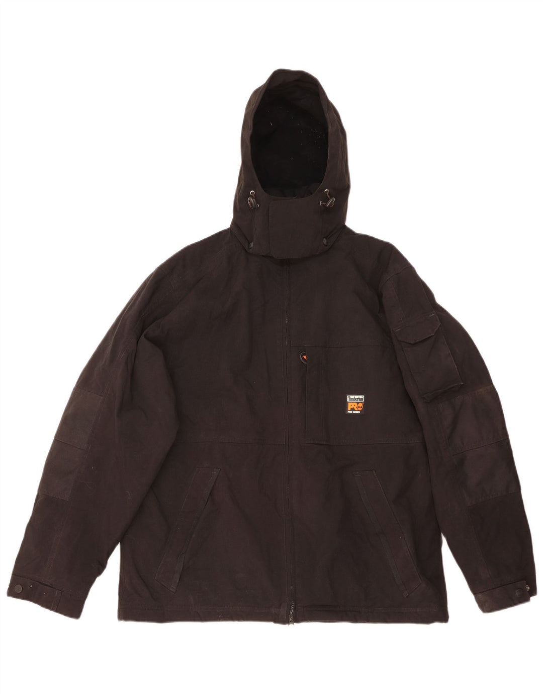 Timberland Herren-Windbreakerjacke mit Kapuze, UK 40, Größe L, Schwarz, Polyamid