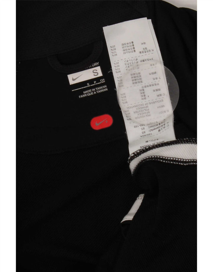Nike Damen-Trainingsanzug-Top-Jacke, UK 10, Größe S, Schwarz, Colourblock-Polyester