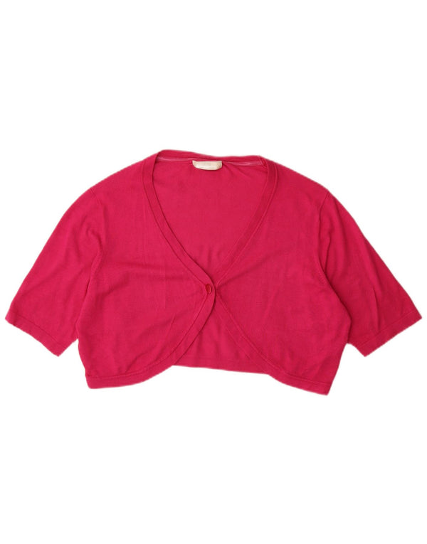 Marks & Spencer Damen-Kurzarm-Bolero-Cardigan-Pullover UK 18 XL Pink