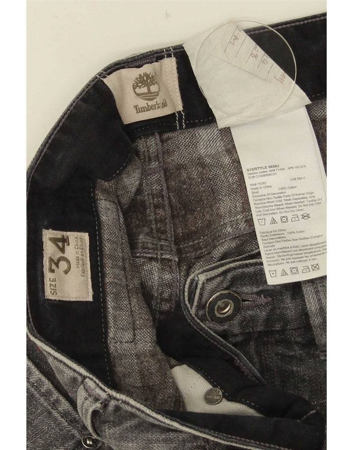 Timberland Herren Thompson Straight Jeans W34 L30 Graue Baumwolle
